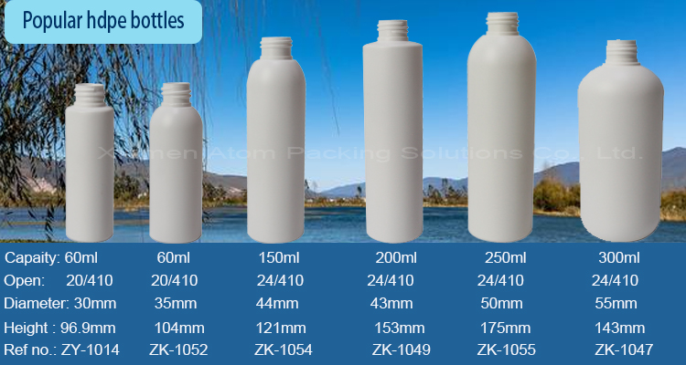 Different capacity of HDPE bottles Different capacity of HDPE bottles