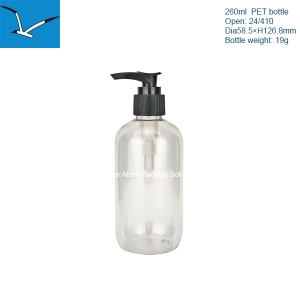 260ml PET round shoulder bottle