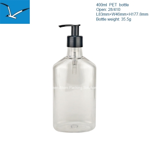 400ml  flat shoulder lotion bottle