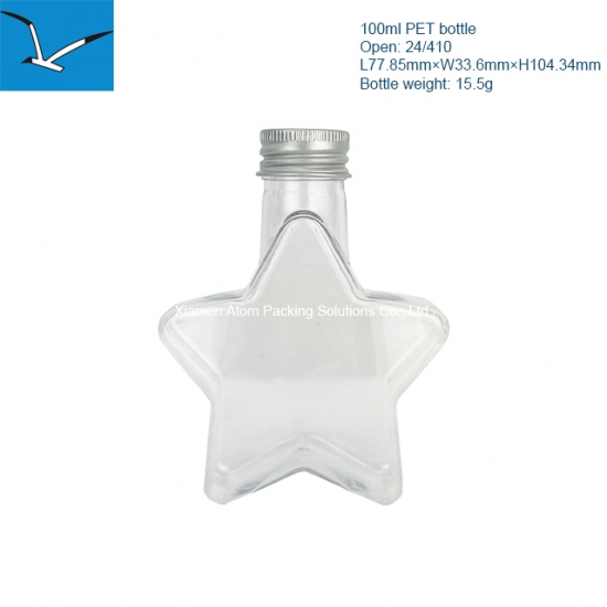 100ml children's plastic star candy bottle