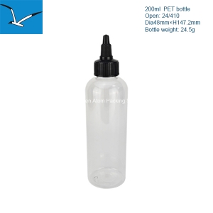 200ml twisted cap plastic bottle