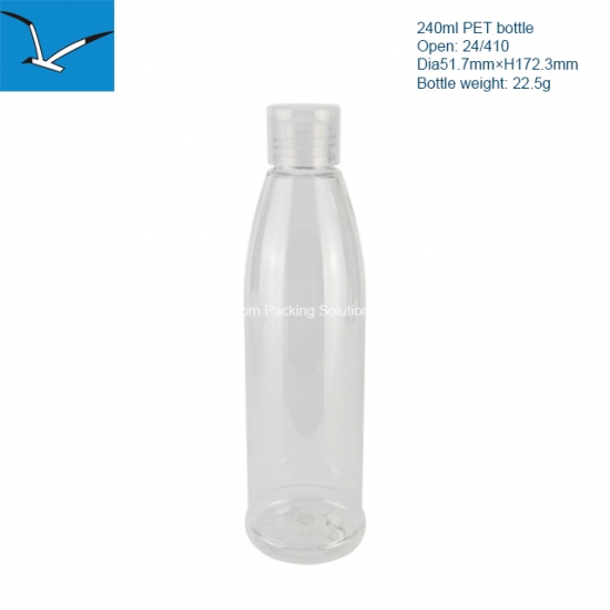 240ml plastic round juice bottle