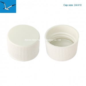 24/410 plastic PP white spiral stripe cover