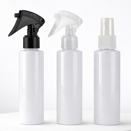 Stock Wholesale 120ml 3oz Room Home Freshener Mist Spray Bottle White Boston Trigger Spray Cap Plastic Empty Perfume Bottles