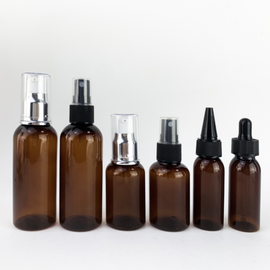 New 30ml/50ml/90ml/100ml PET Perfume Bottle Foam Pump Dropper Amber for Clear for Cosmetic Packaging Screen Printing Surface