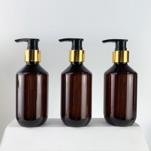 180ml 200ml 250ml Brown PET Plastic Cylinder Pump Sprayer Bottle Cosmetic Perfume Lotion Hand Body Wash Shampoo Amber Packaging