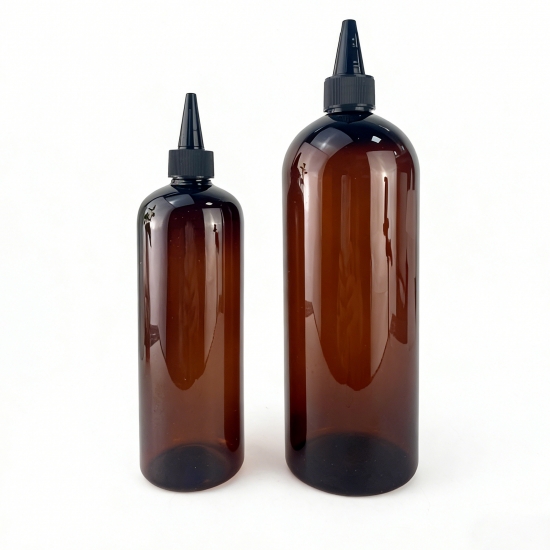16oz 1000ml Large Capacity Amber PET Plastic Bottles Twist Top Cap Trigger Spray Hairdressing Salon Garden Watering Car Cleaning